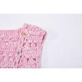 Girl's Knitted Hand Crochet Tassels Cardigan Vest